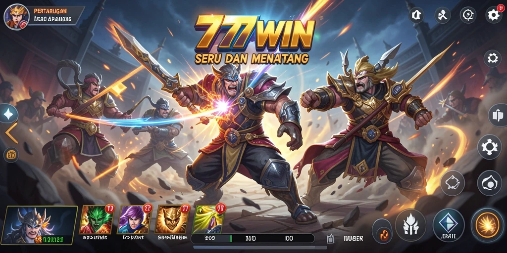 Tampilan aksi seru dalam pertarungan di 777WIN.