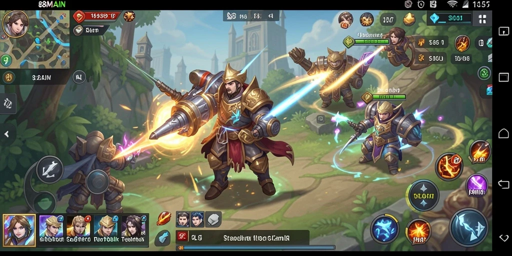 Screenshot gameplay 88MAIN menampilkan strategi pertempuran yang mendebarkan.