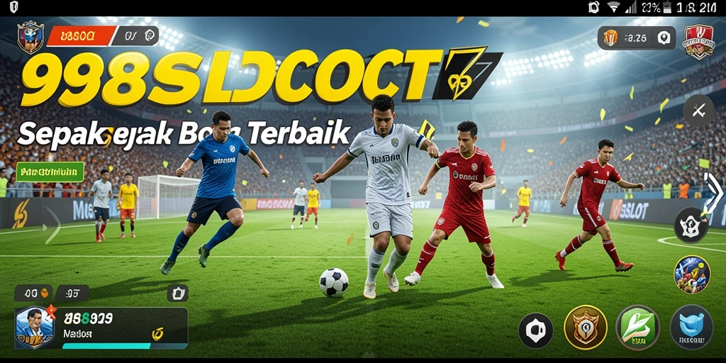 Tampilan gameplay yang dinamis dari 988SLOT dalam suasana sepak bola.