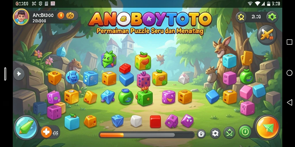 Tampilan menarik gameplay puzzle ANOBOYTOTO yang menantang.