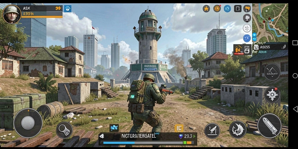 Tampilan seru dari gameplay Tower Defense ASG55 yang penuh aksi.