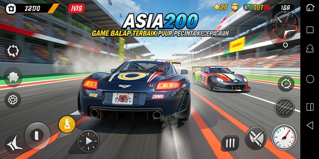 Tampilan mendebarkan dari balapan intens di ASIA200.