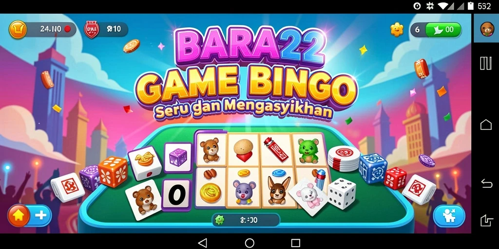 Gameplay seru BARA22 dengan berbagai pilihan Bingo menarik.