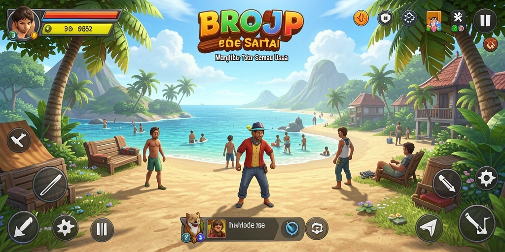 Screenshot gameplay BROJP yang menyenangkan dan interaktif.