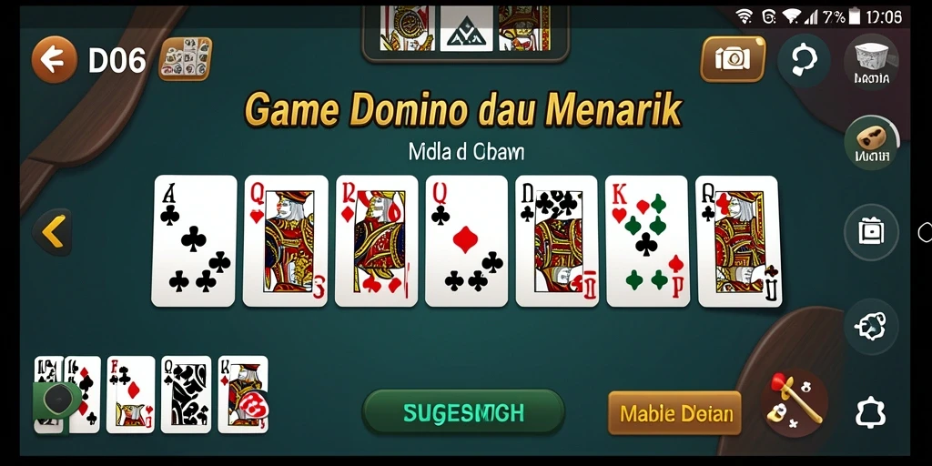 Tampilan gameplay seru D06 dalam permainan Domino.