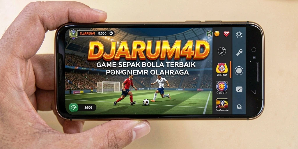 Gameplay DJARUM4D menampilkan aksi pertandingan sepak bola yang seru.