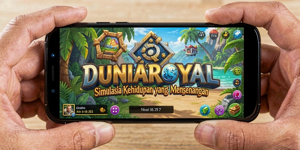 Tampilan gameplay DUNIAROYAL yang menarik dan penuh warna.