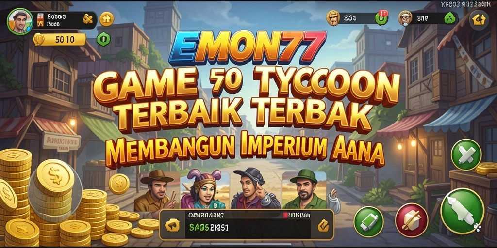 Tangkapan layar gameplay <strong>EMON77</strong> menampilkan pengelolaan bisnis yang dinamis dan menantang.