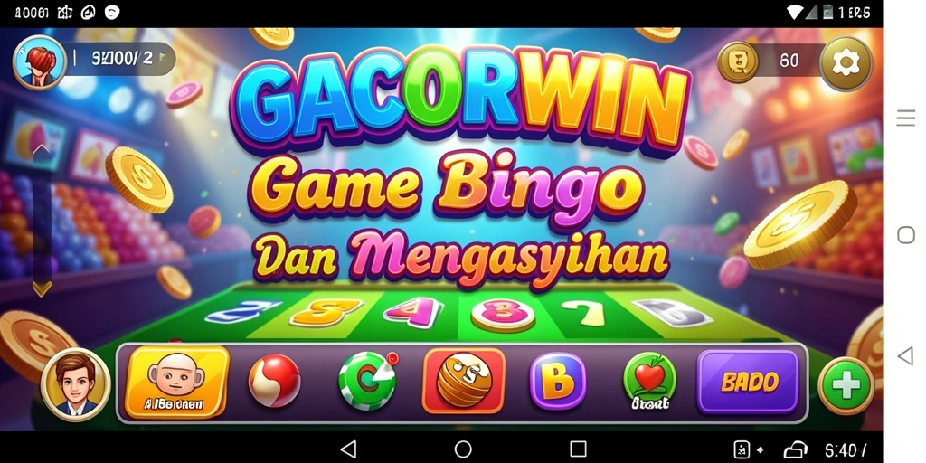Screenshot GACORWIN menampilkan gameplay seru Bingo.