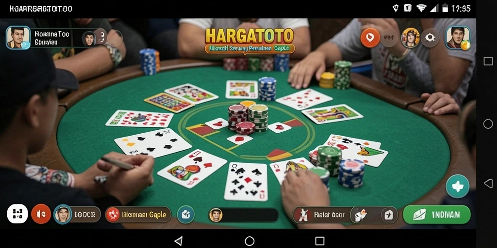 Tangkapan layar permainan HARGATOTO menampilkan aksi seru permainan Gaple.