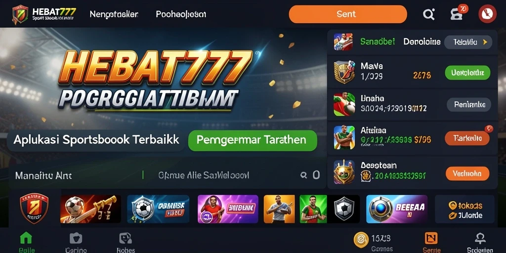 Tampilan menarik dari gameplay Sportsbook di HEBAT777.