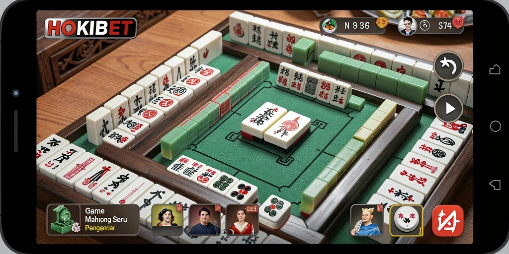 Tampilan gameplay HOKIBET menampilkan aksi seru dalam permainan Mahjong.
