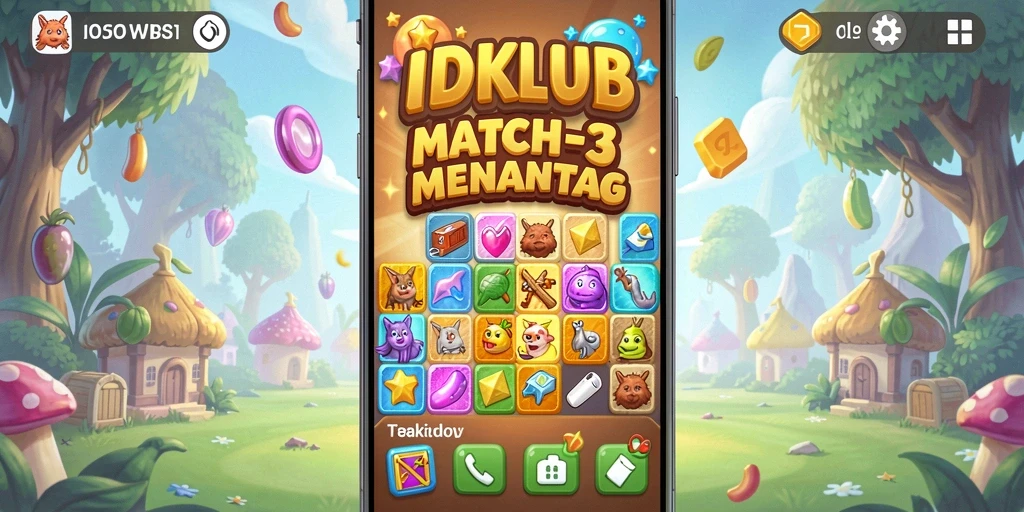 Tampilan gameplay seru dan berwarna-warni di IDKLUB.