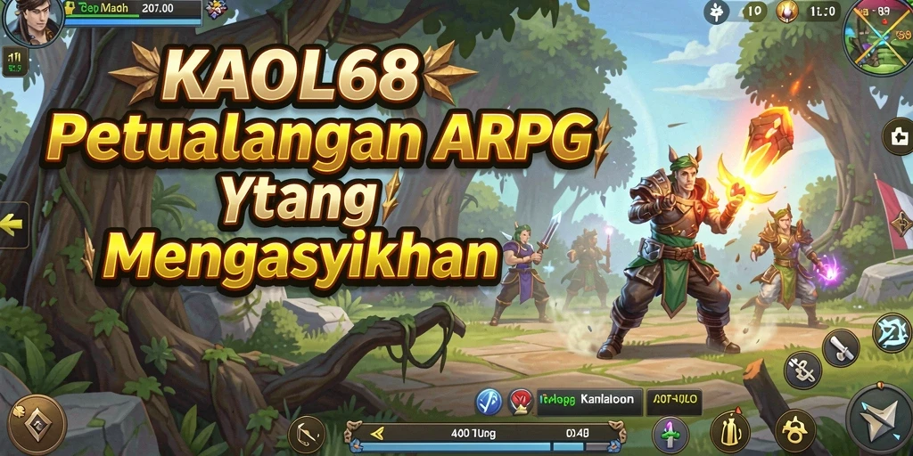 Tangkapan layar utama KAOL68 menampilkan aksi pertarungan ARPG yang seru.