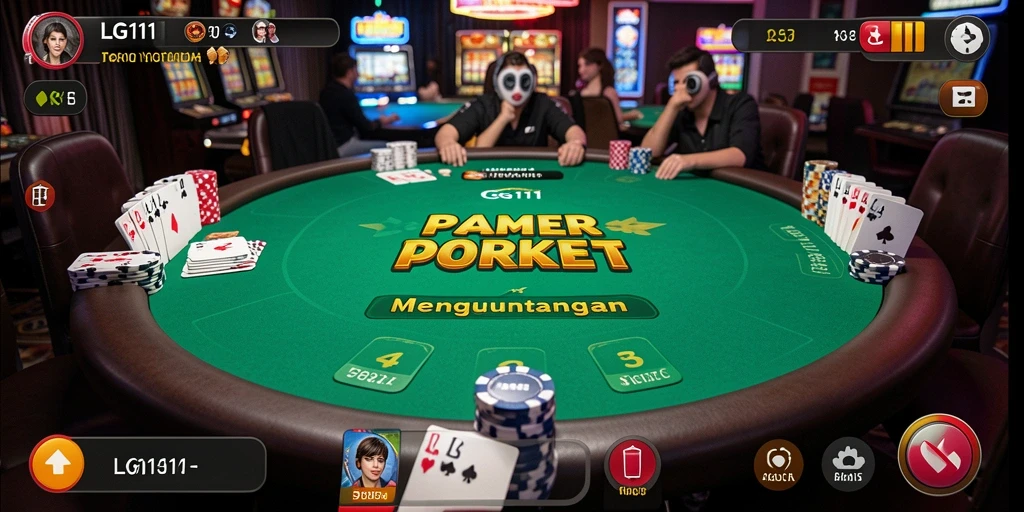 Tampilan seru gameplay Poker dari LG111 yang mengasyikkan.