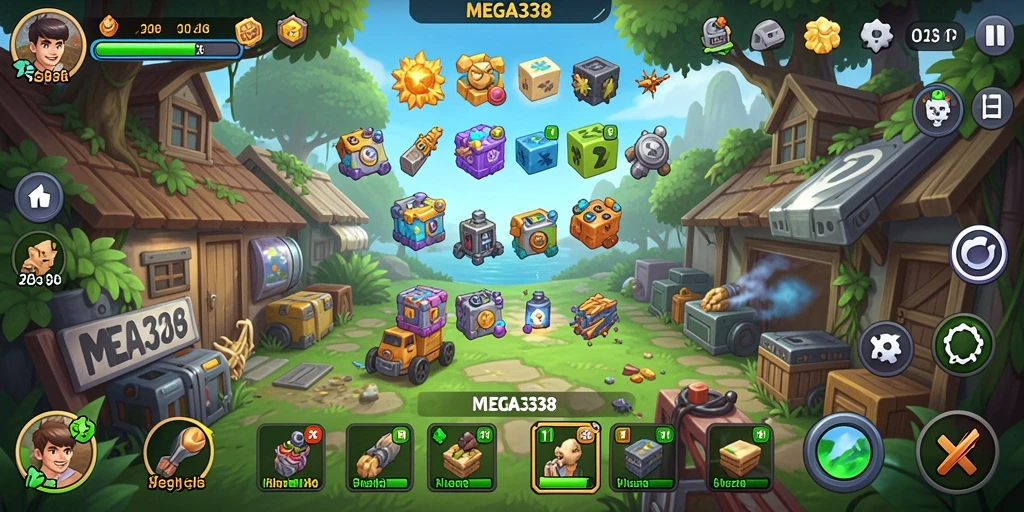 Tampilan gameplay MEGA338 yang menantang dan mengasyikkan.