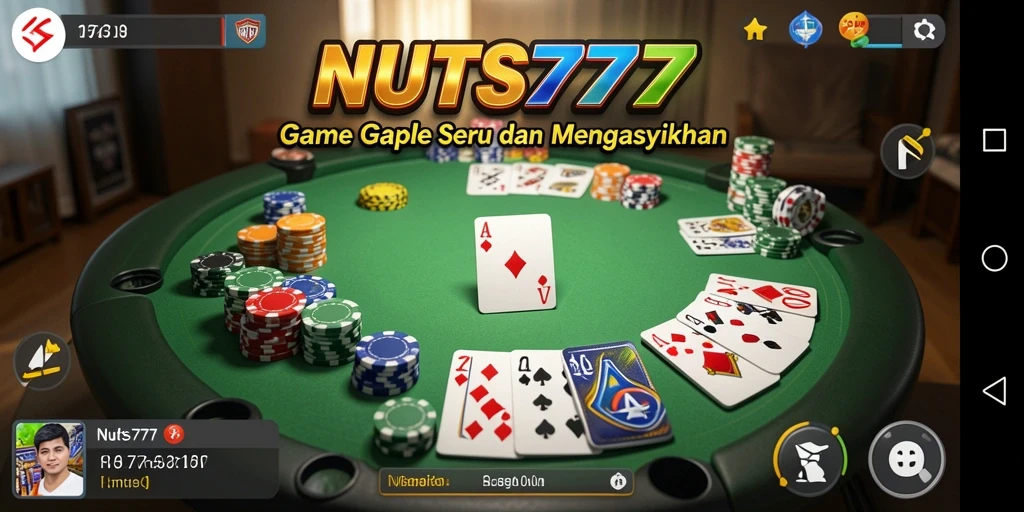 Tampilan gameplay seru di NUTS777 dengan antarmuka menarik.