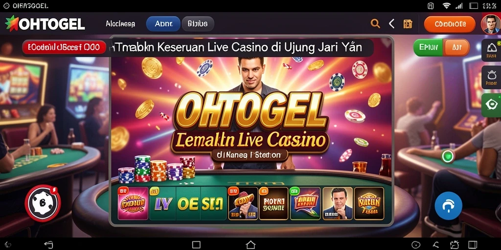 Tampilan gameplay OHTOGEL dengan dealer langsung di meja permainan Live Casino.