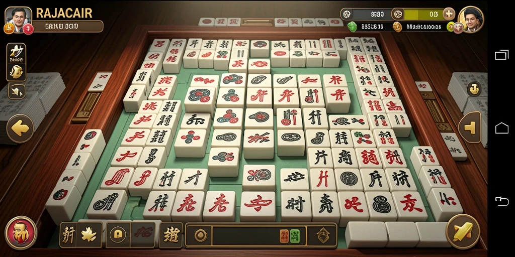 Tampilan gameplay RAJACAIR yang menarik dan penuh tantangan Mahjong.