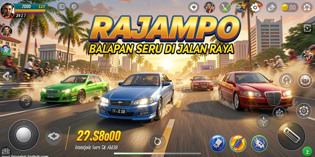 Tangkapan layar dari gameplay RAJAMPO yang seru dan menantang.