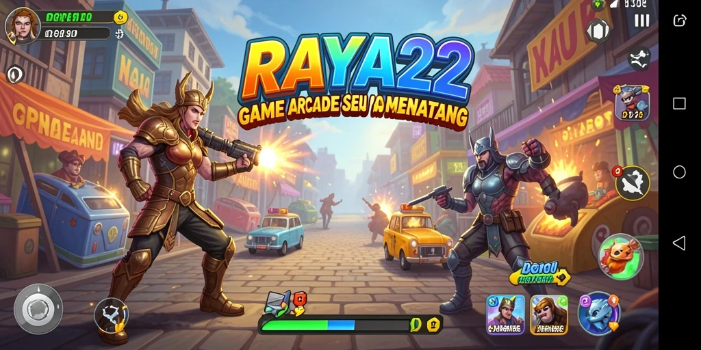 Screenshot menampilkan gameplay seru dari RAYA22 dengan level yang menantang.