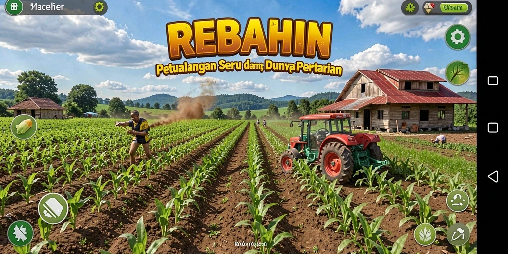 Tampilan gameplay pertanian yang seru dan interaktif.