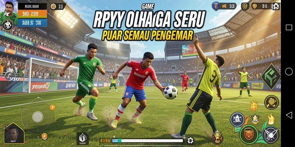Tangkapan layar menampilkan gameplay seru dari RPYYY dengan aksi olahraga yang mendebarkan.