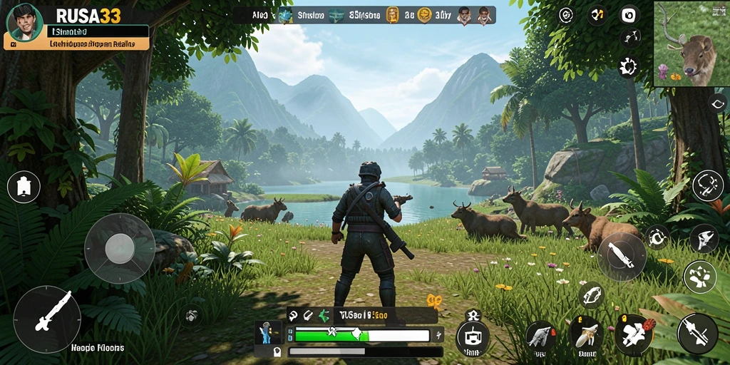 Tampilan menarik dari gameplay RUSA33 yang menggambarkan simulasi kehidupan.