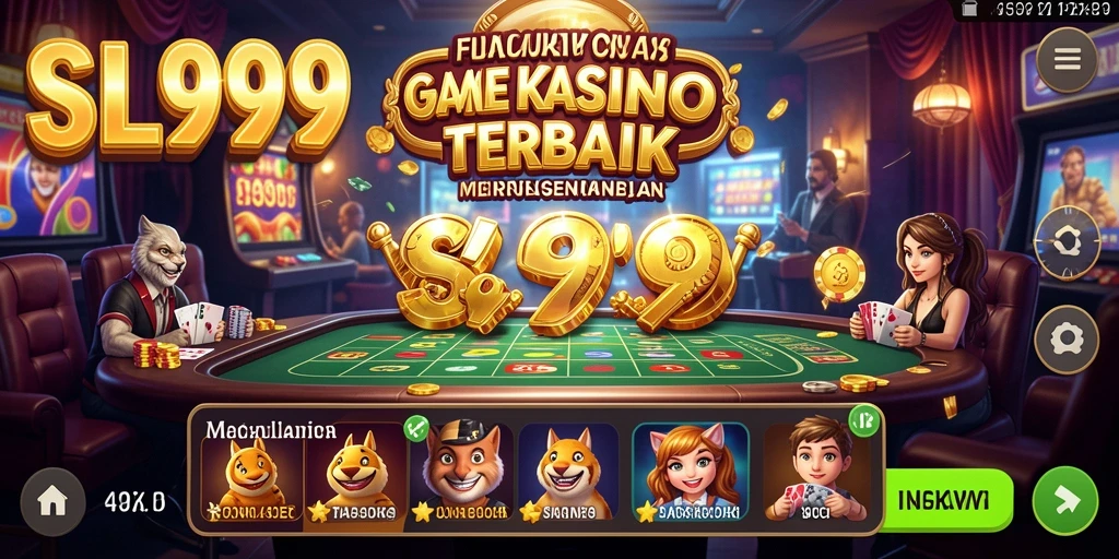Tampilan menarik dari gameplay SL999 yang seru di kasino.