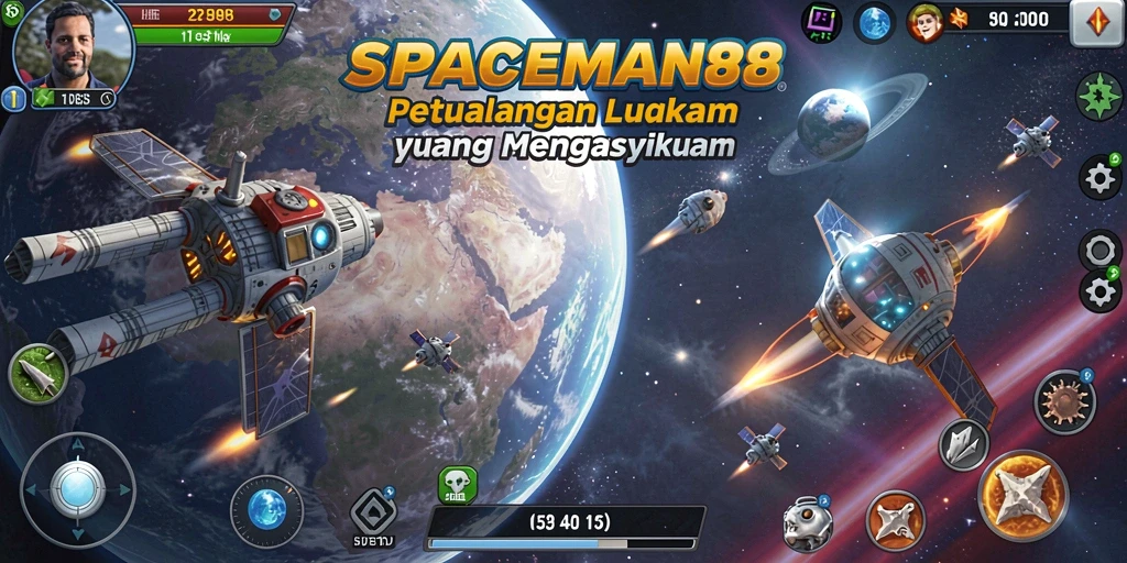 Tampilan gameplay SPACEMAN88 yang seru dan memukau.