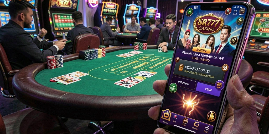 Tampilan menawan dari gameplay Live Casino di SR777.