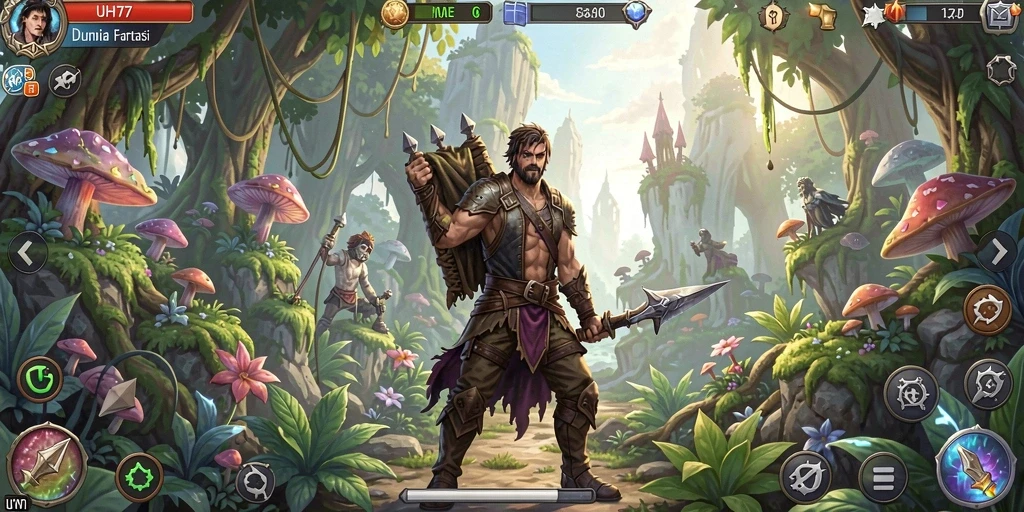 Screenshot UH77 menampilkan momen aksi mendebarkan dalam petualangan.