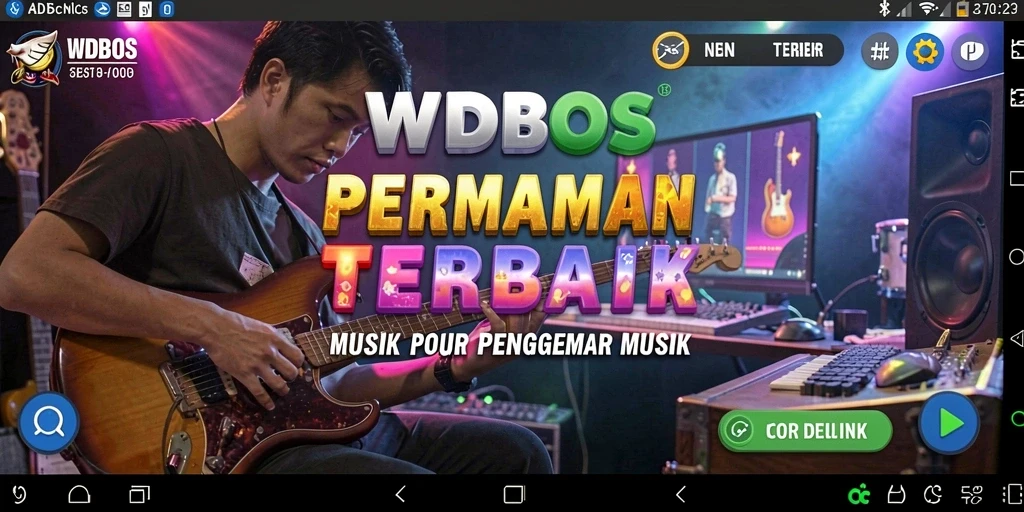 Screenshot gameplay WDBOS menampilkan pengalaman musik yang seru.