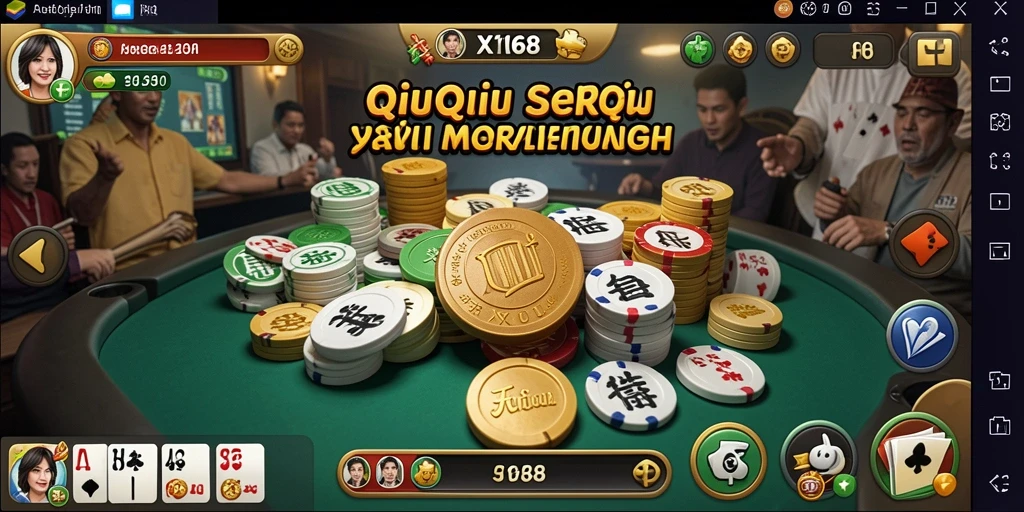 Gameplay menarik X168 saat bermain QiuQiu dengan teman.
